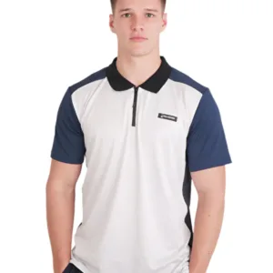Men's Pallacorda Premium Zip Polo (White)