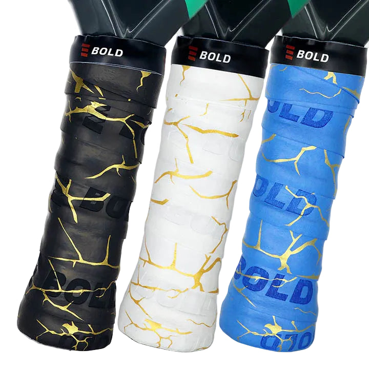 bold-gold-lightning-padel-overgrip-on-handle2